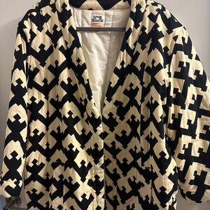 Women’s Geo Print Oversized Quilted Jacket-Future Collective with Jenny K